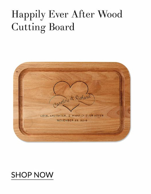 Happily ever after wood cutting board