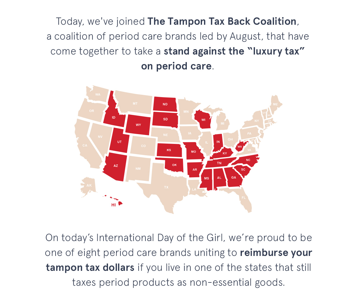 Get Reimbursed On Tampon Tax Lola