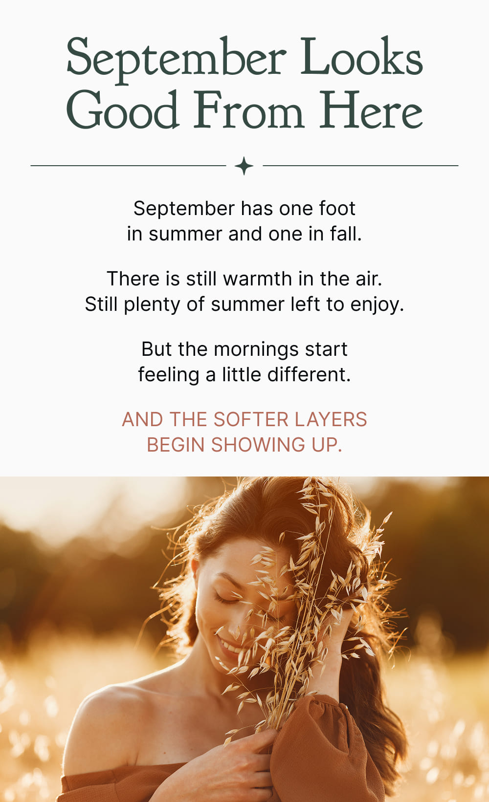 September Looks Good From Here