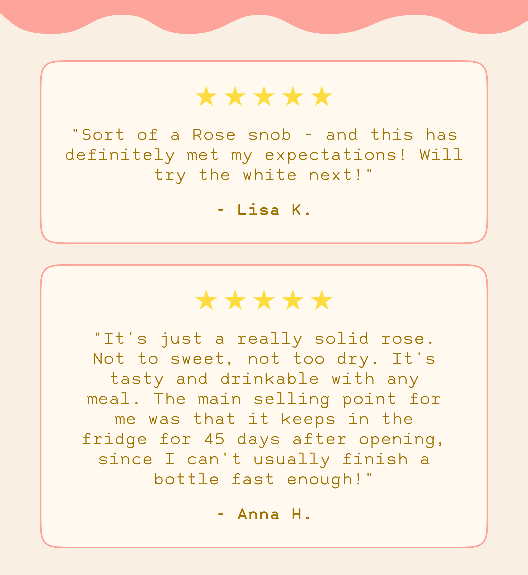 "sort of a rosè snob..."
