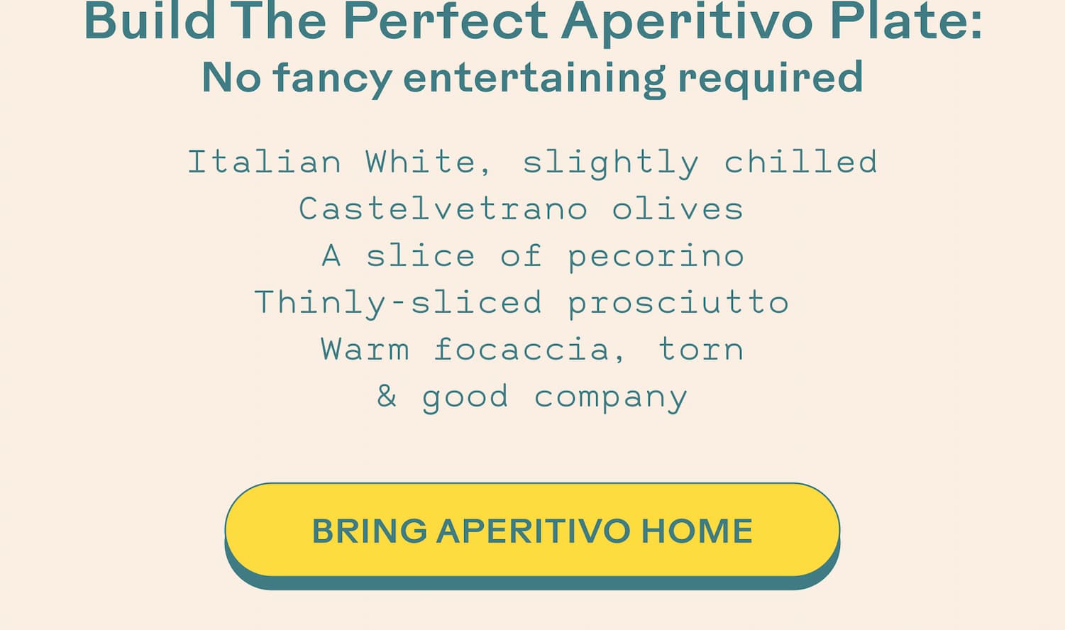 Build the perfect aperitivo plate 