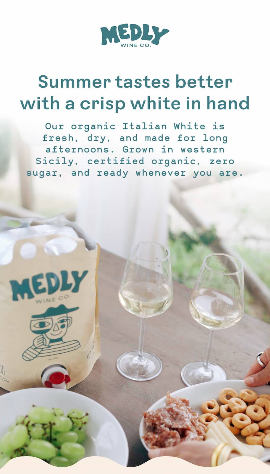 A crisp white