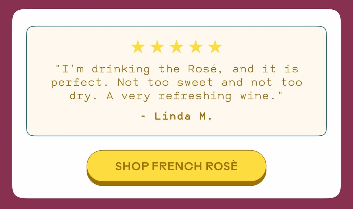 "Im drinking the rose and it is perfect"