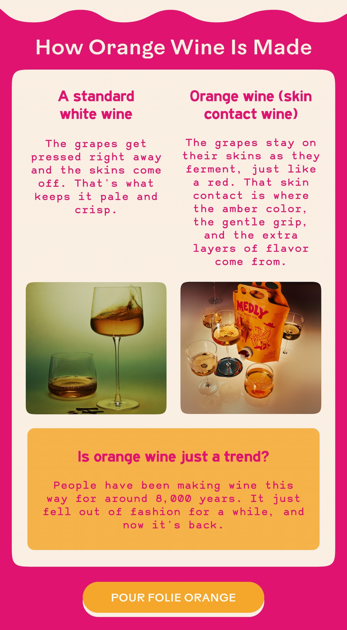 How Orange wine is made! 