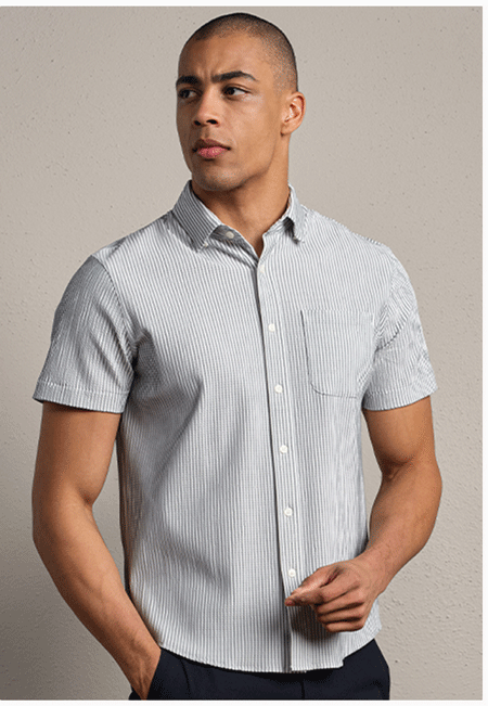 Commuter® Seersucker Short Sleeve Button Down