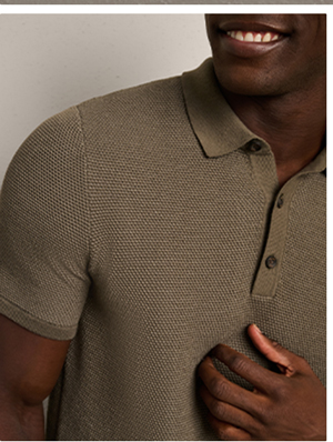 Mercer Knit Polo - Smokey Olive