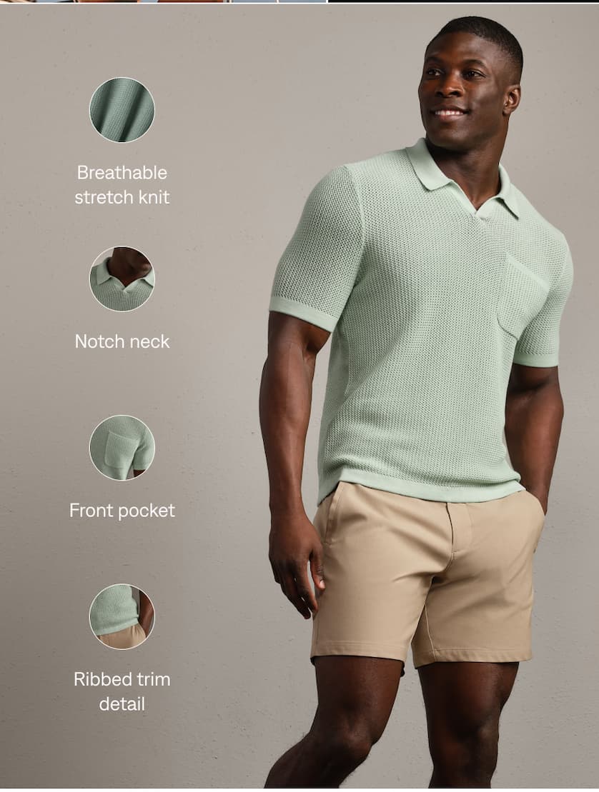 Coastal Johnny Collar Polo features