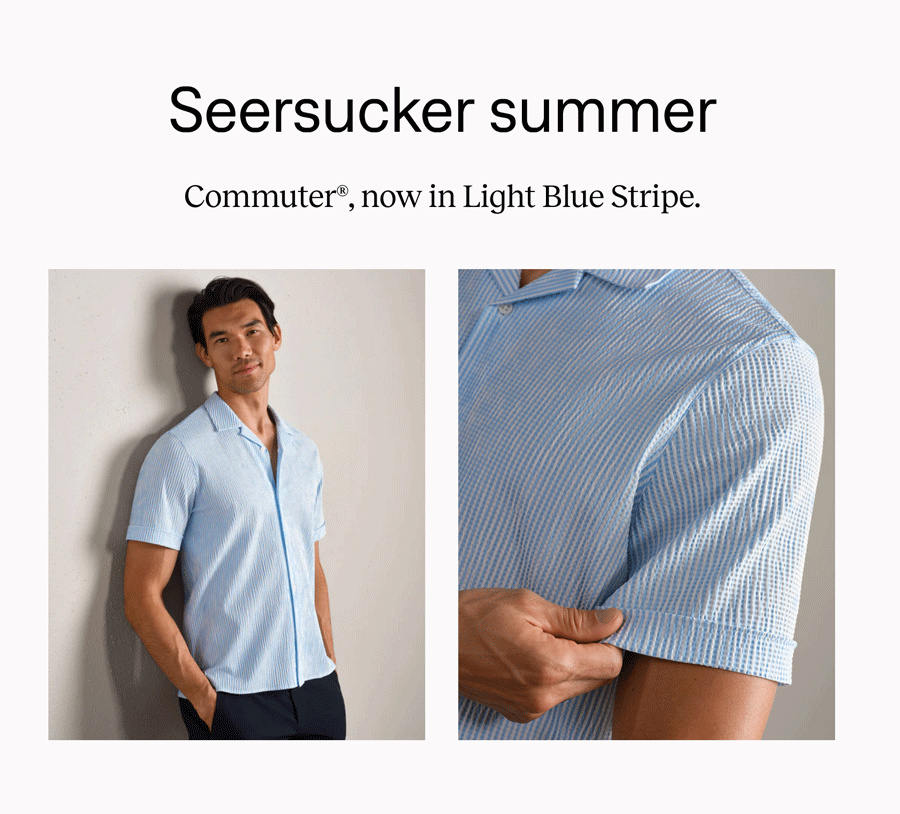 Commuter® Seersucker Camp Collar Shirt - Classic