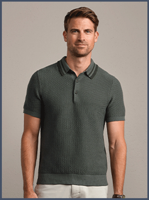 Fine Knit Sweater Polo