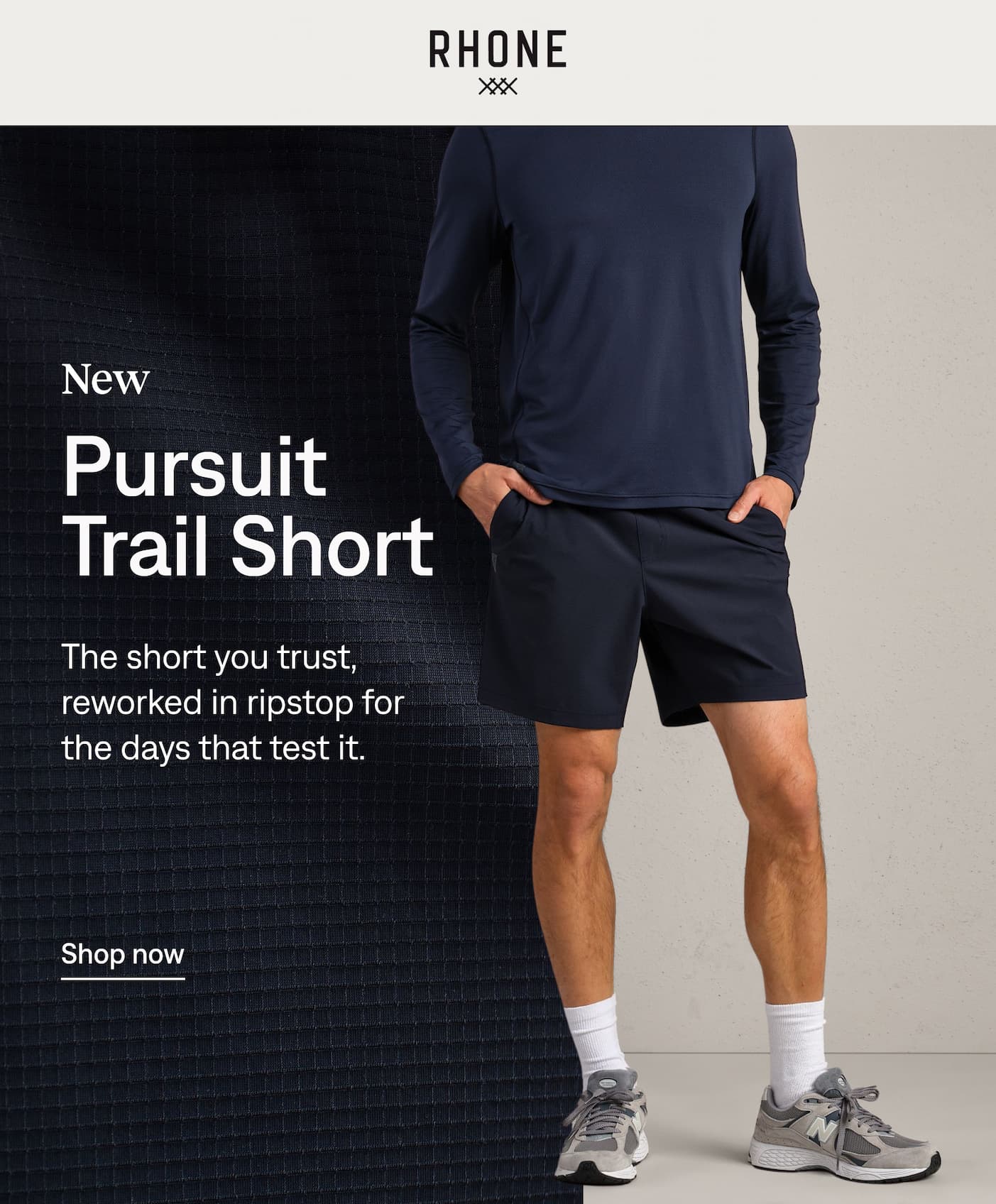 RHONE: New in. Pursuit Trail Short. Shop now