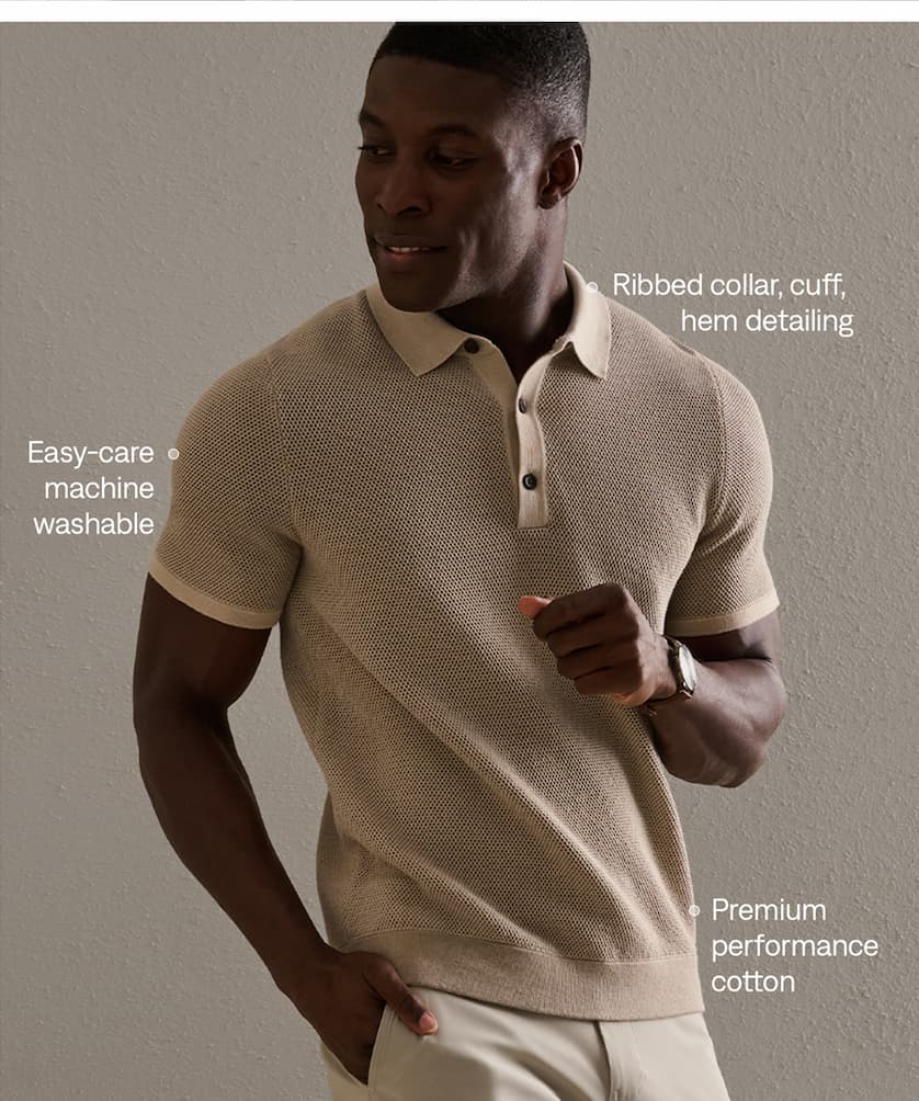 Mercer Knit Polo details