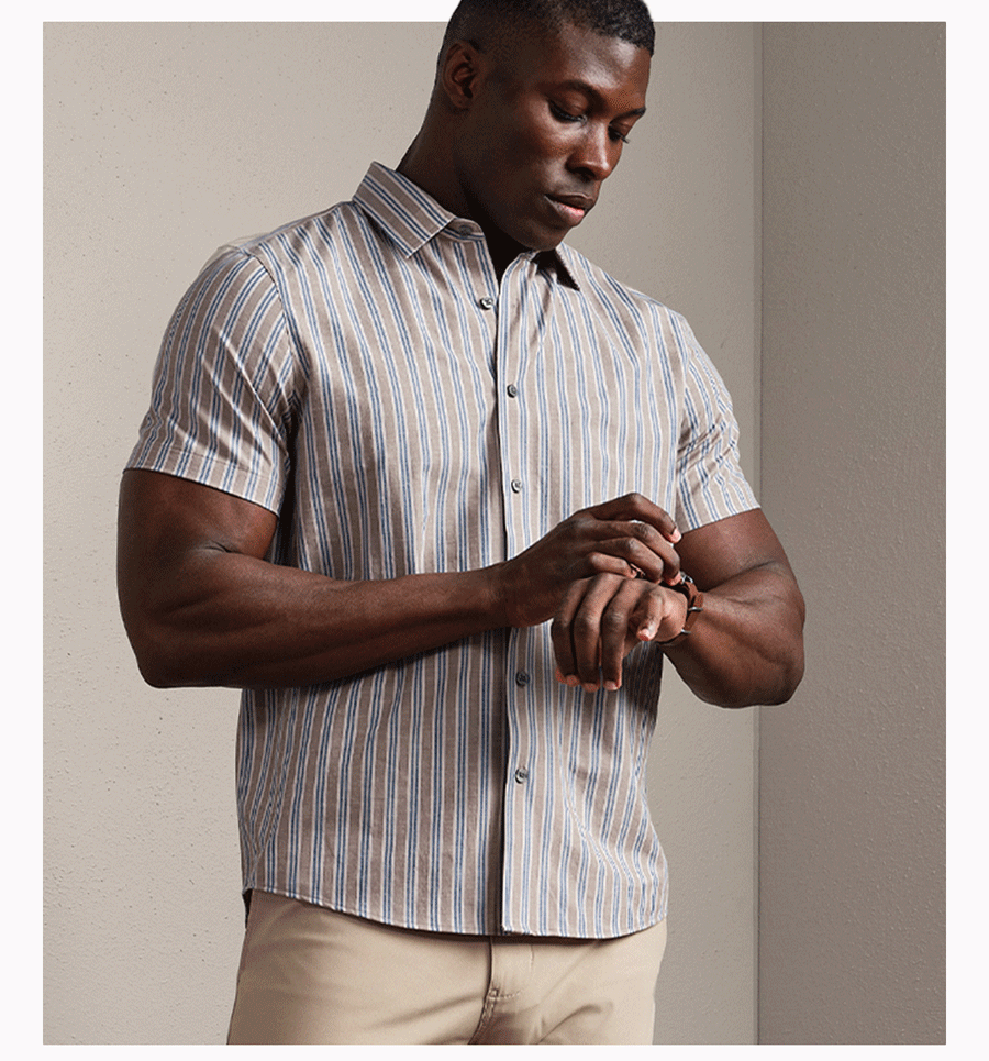 Brezza Linen-Blend Short Sleeve Shirt
