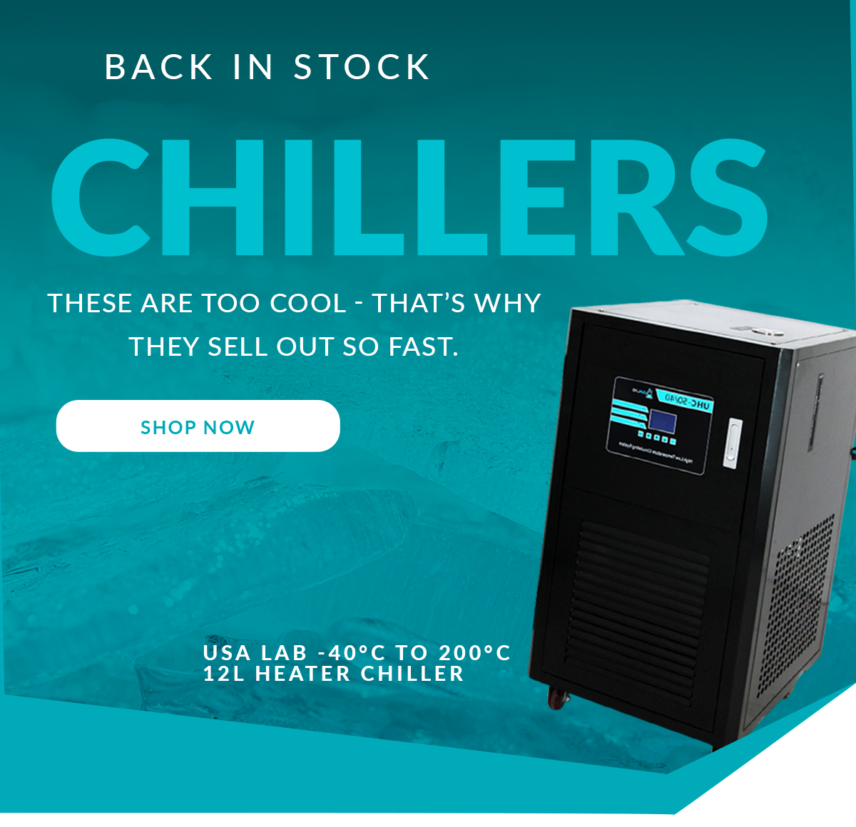 Chillers are back in stock 🥶 for now... USA Lab