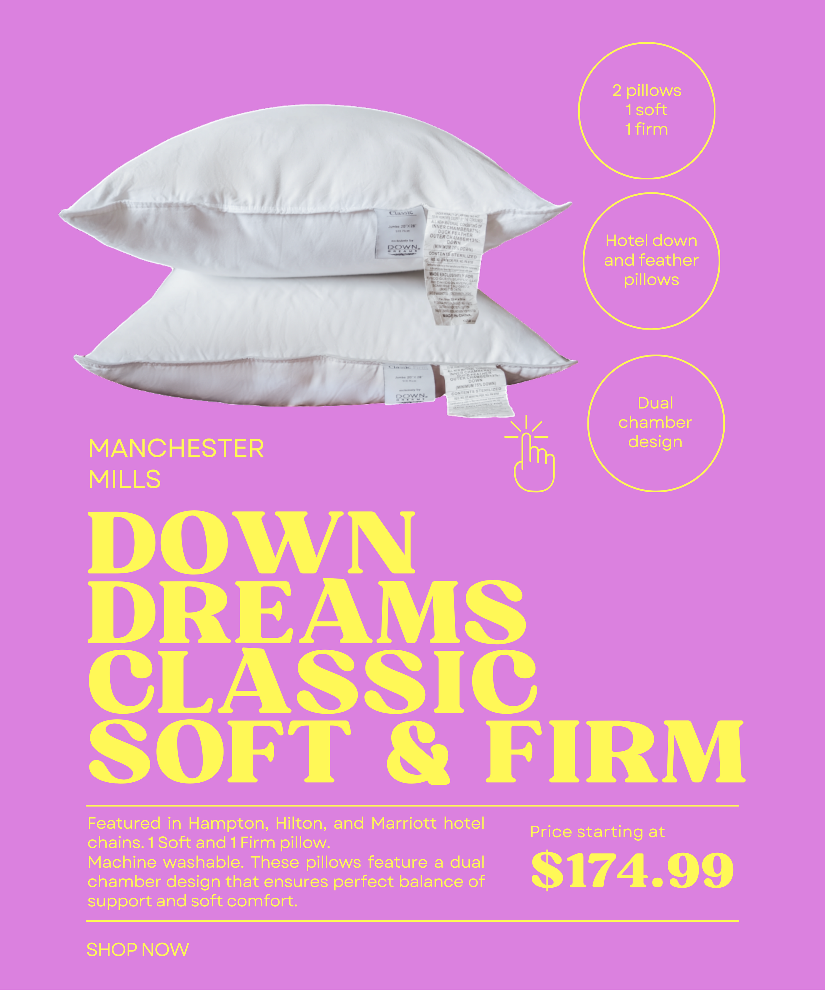 SHOP DOWN DREAMS PILLOWS