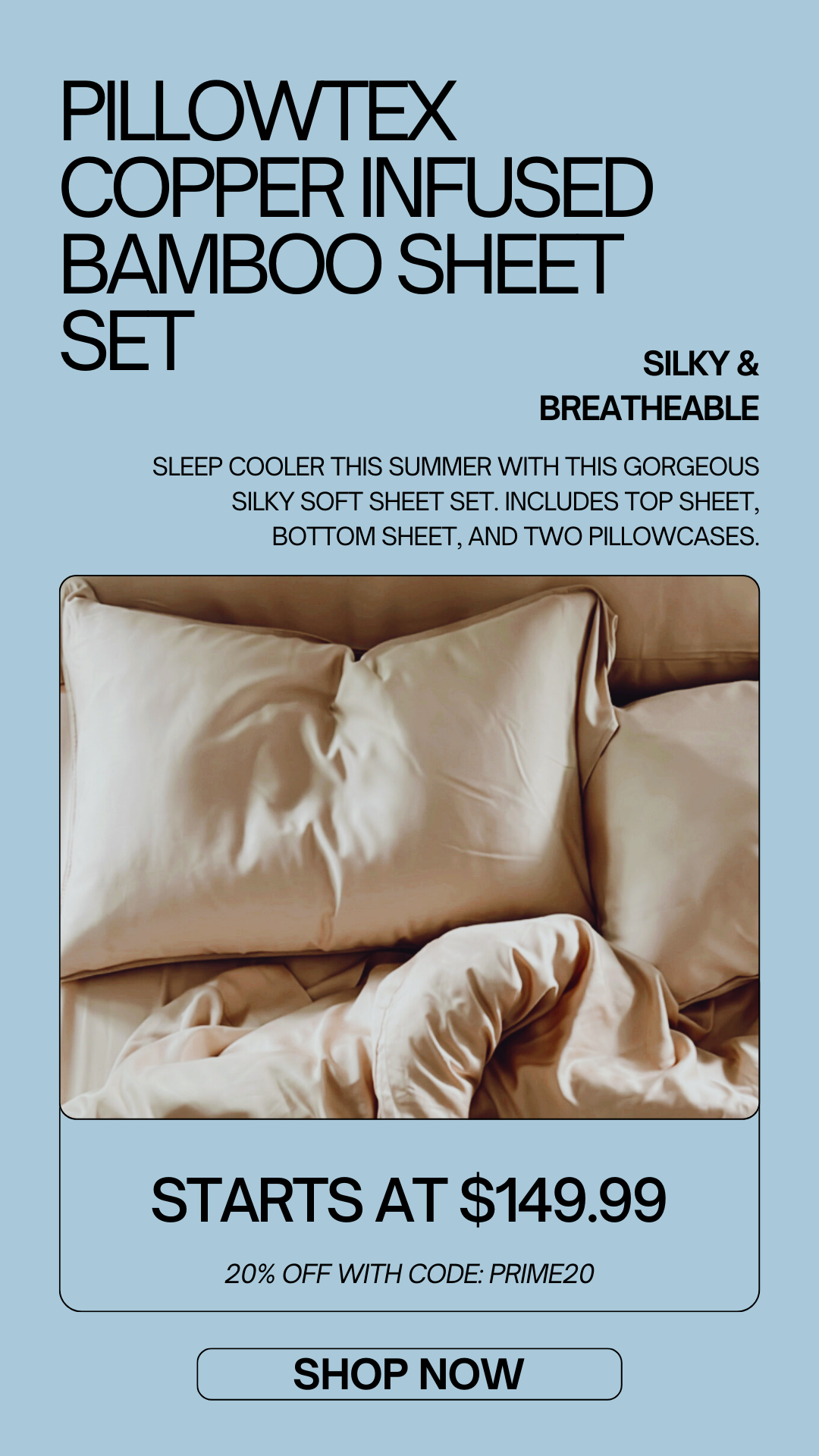 SHOP COPPER INFUSED BAMBOO SHEET SET