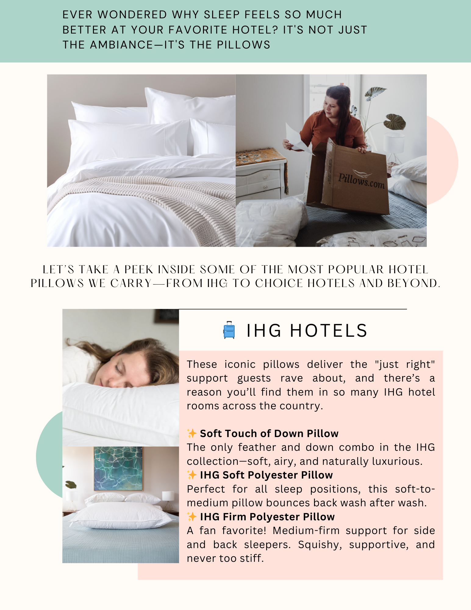 SHOP IHG HOTEL PILLOWS