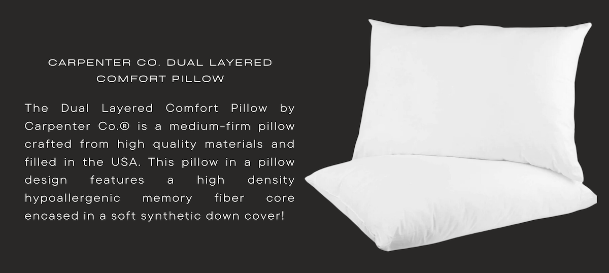 SHOP CARPENTER DUAL LAYERED PILLOW