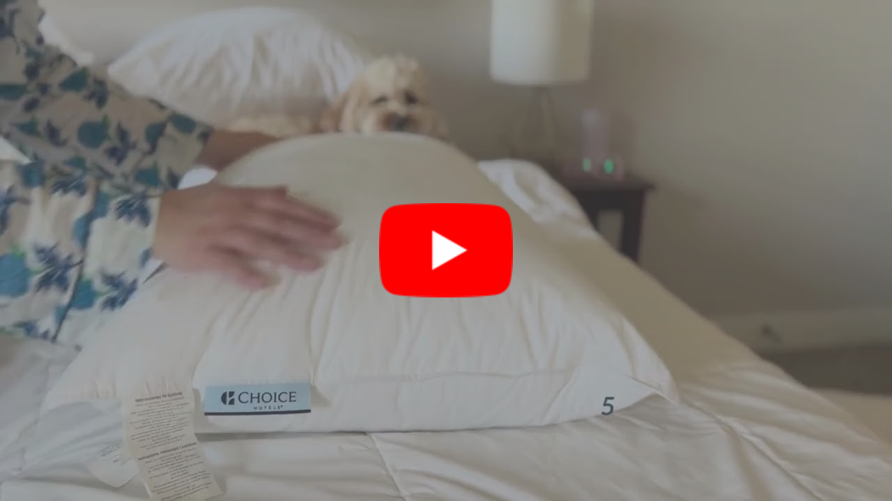 See the choice hotel pillow in action 