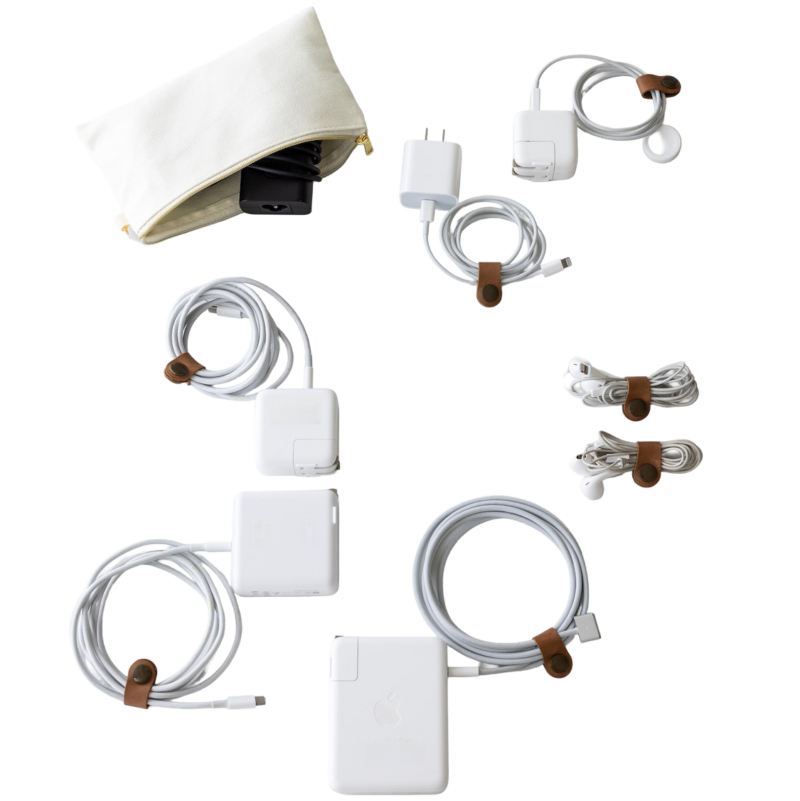 Organized charging cables