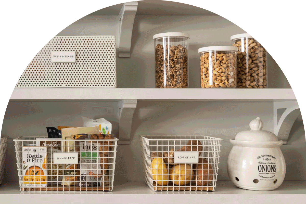 Gif of various sizes and styles of pantry