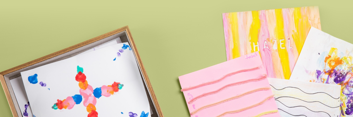 Sorting kids' artwork