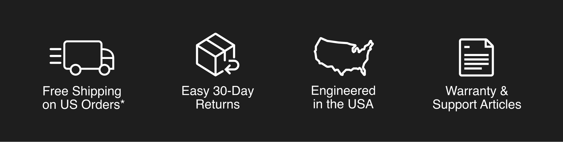 Free Shipping. Easy 30-Day Returns. Engineered in the USA. Warranty & Support Articles.