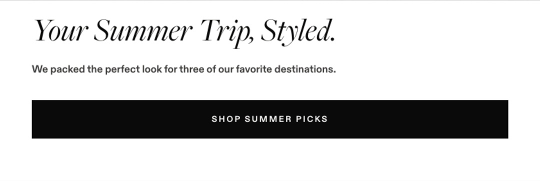 Your Summer Trip, Styled. 