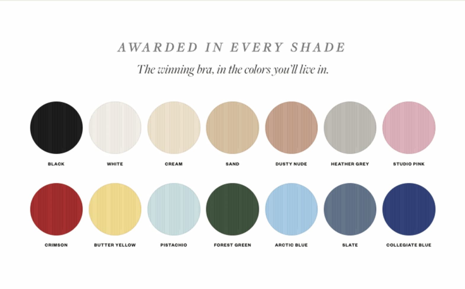Awarded in every shade