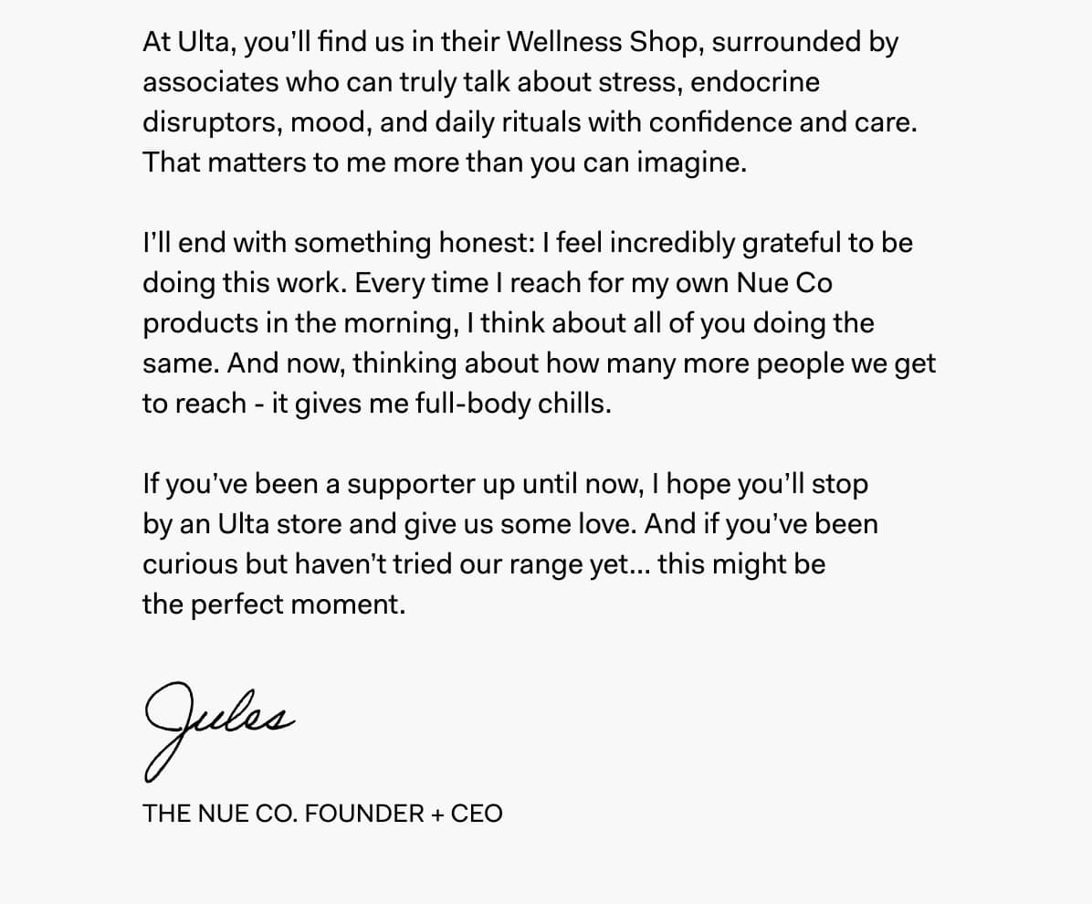 Sincere Letter from the CEO