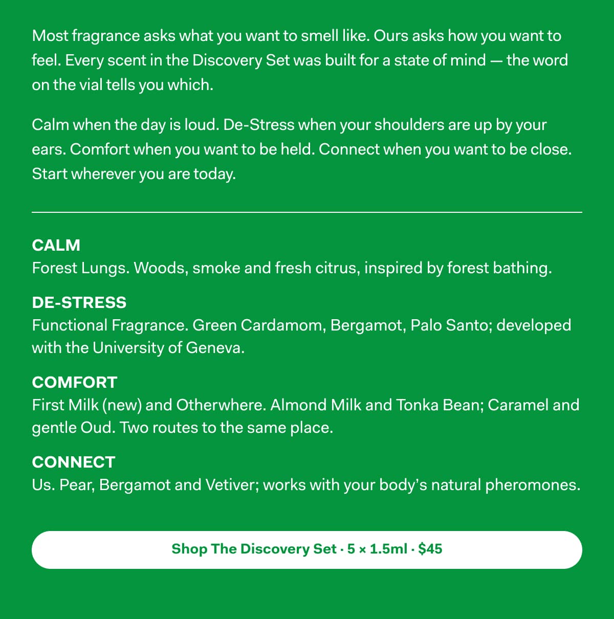 CALM | DE-STRESS | COMFORT | CONNECT