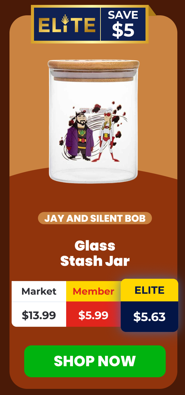 Jay and Silent Bob Glass Stash Jar
