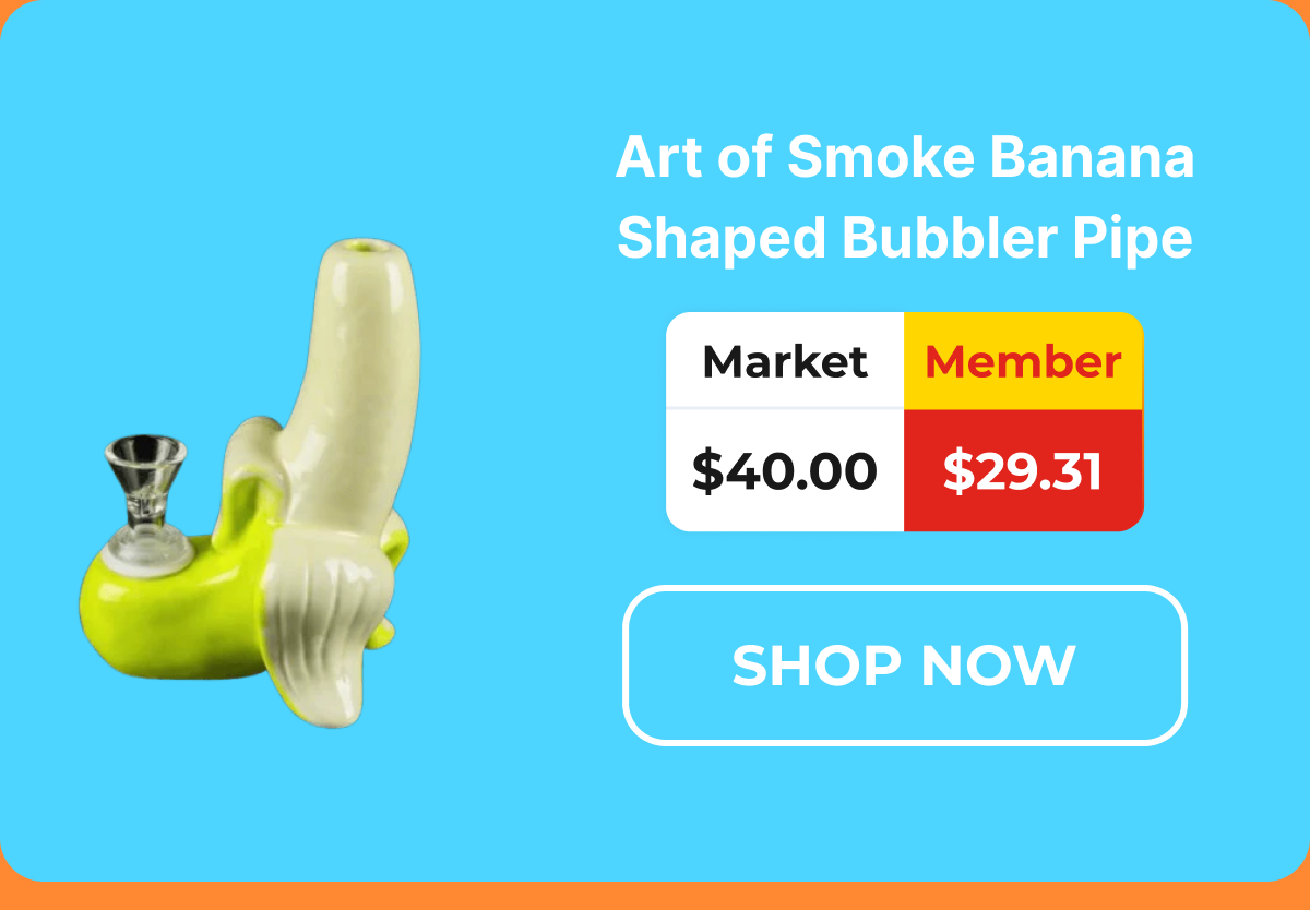 Art of Smoke Banana Shaped Bubbler Pipe