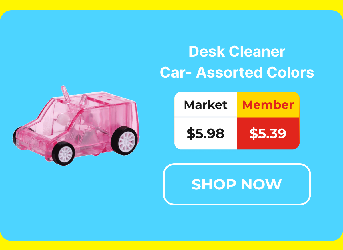 Desk Cleaner Car- Assorted Colors