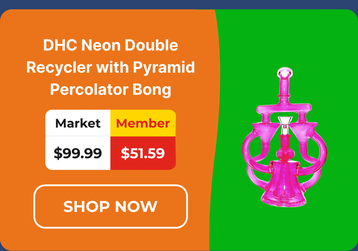 DHC Neon Double Recycler with Pyramid Percolator Bong
