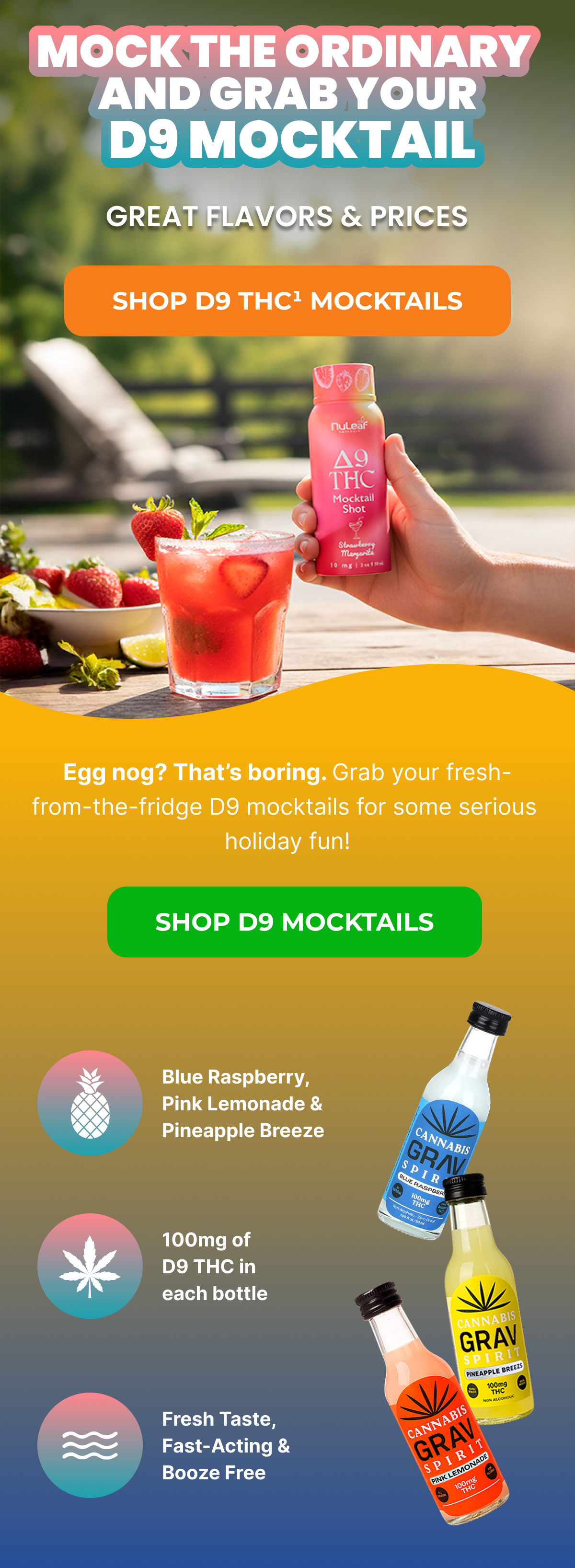Shop d9 THC1 mocktails