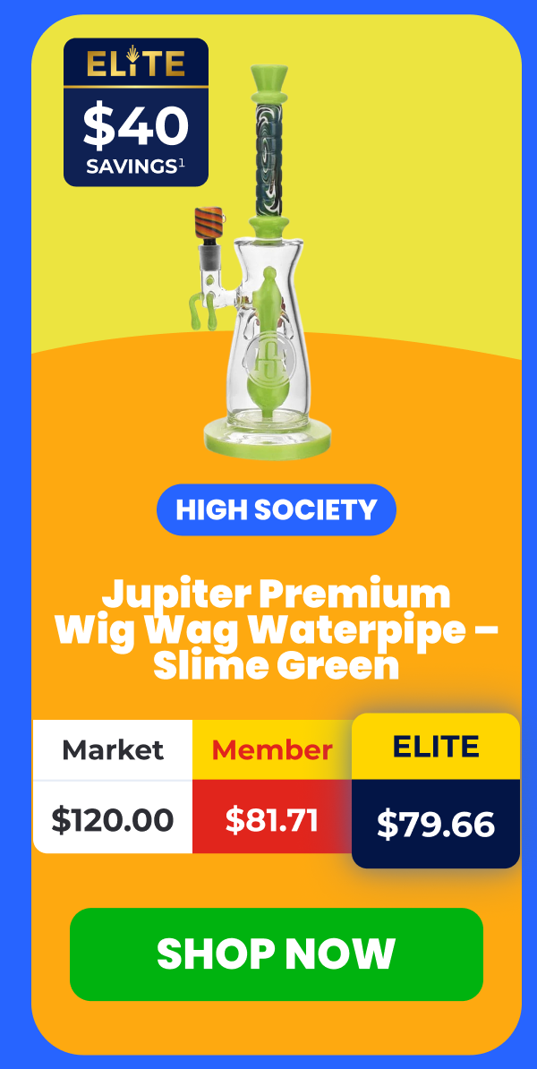 Jupiter Premium Wig Wag Waterpipe - Slime Green