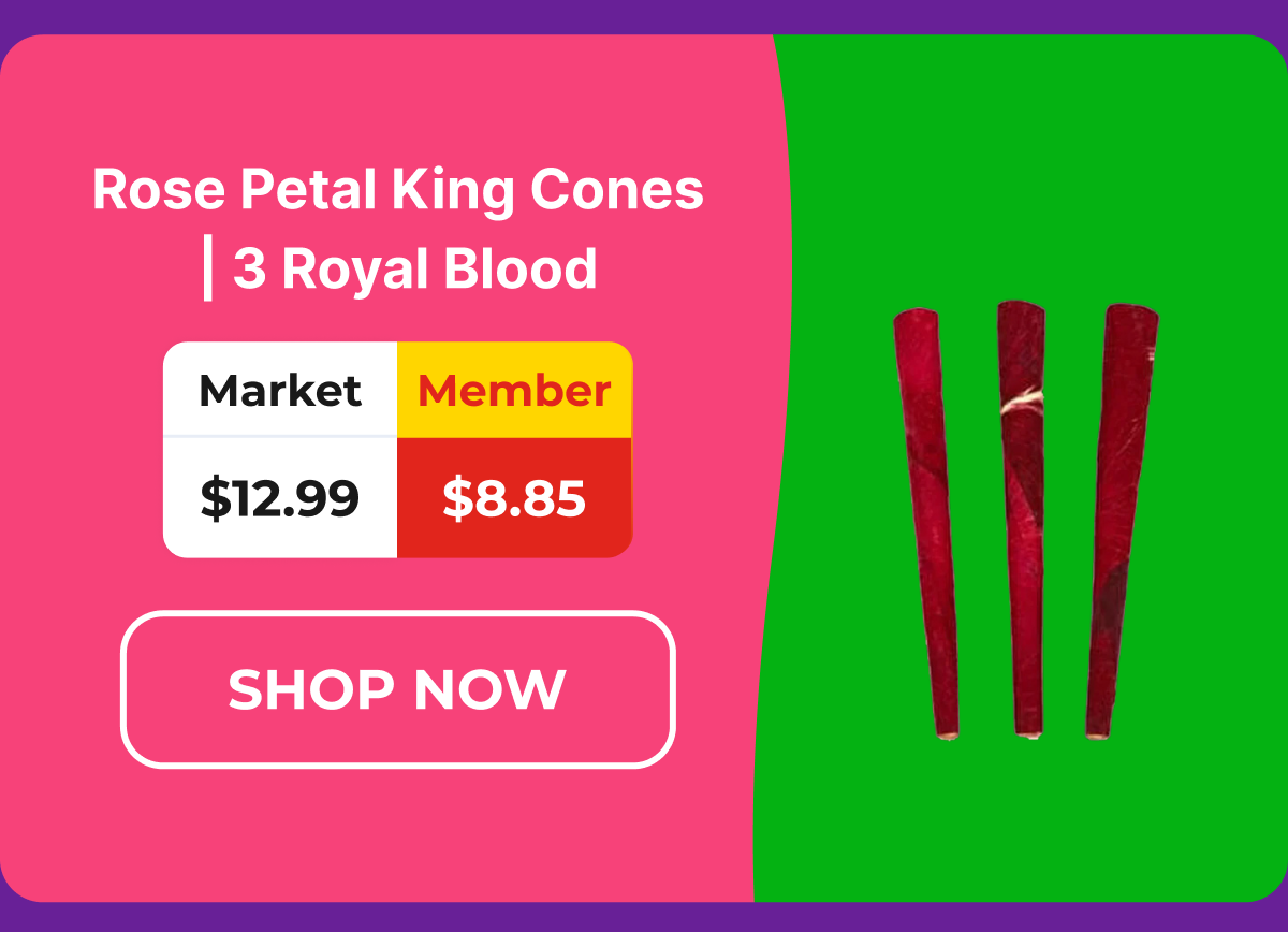 Rose Petal King Cones | 3 Royal Blood