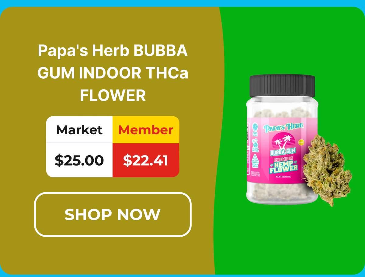 Papa's Herb BUBBA GUM INDOOR THCa FLOWER