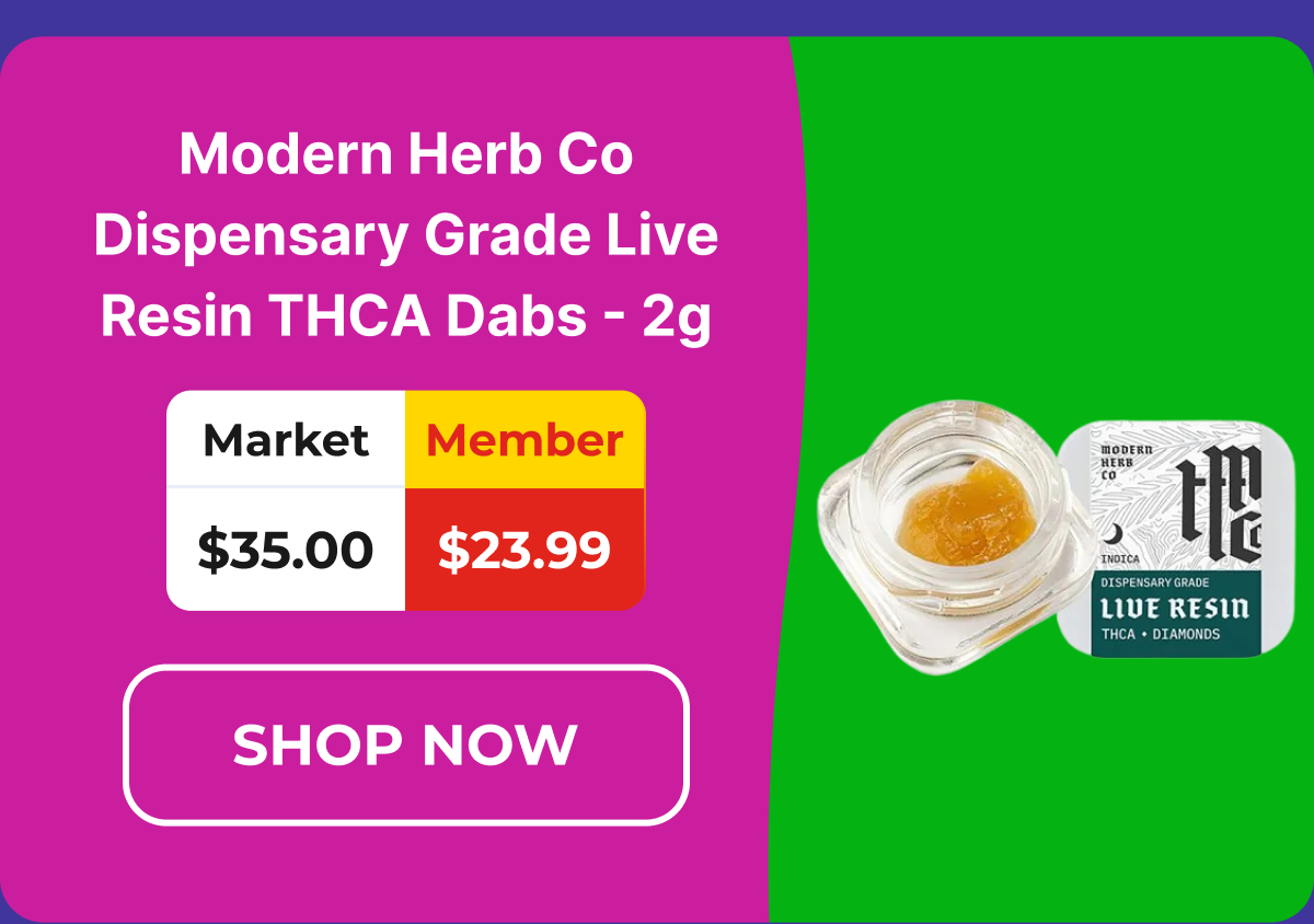 Modern Herb Co Dispensary Grade Live Resin THCA Dabs - 2g