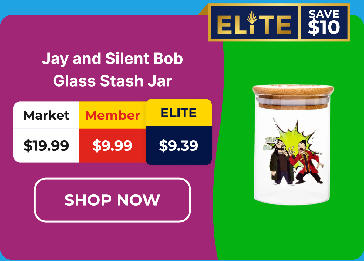 Jay and Silent Bob Glass Stash Jar