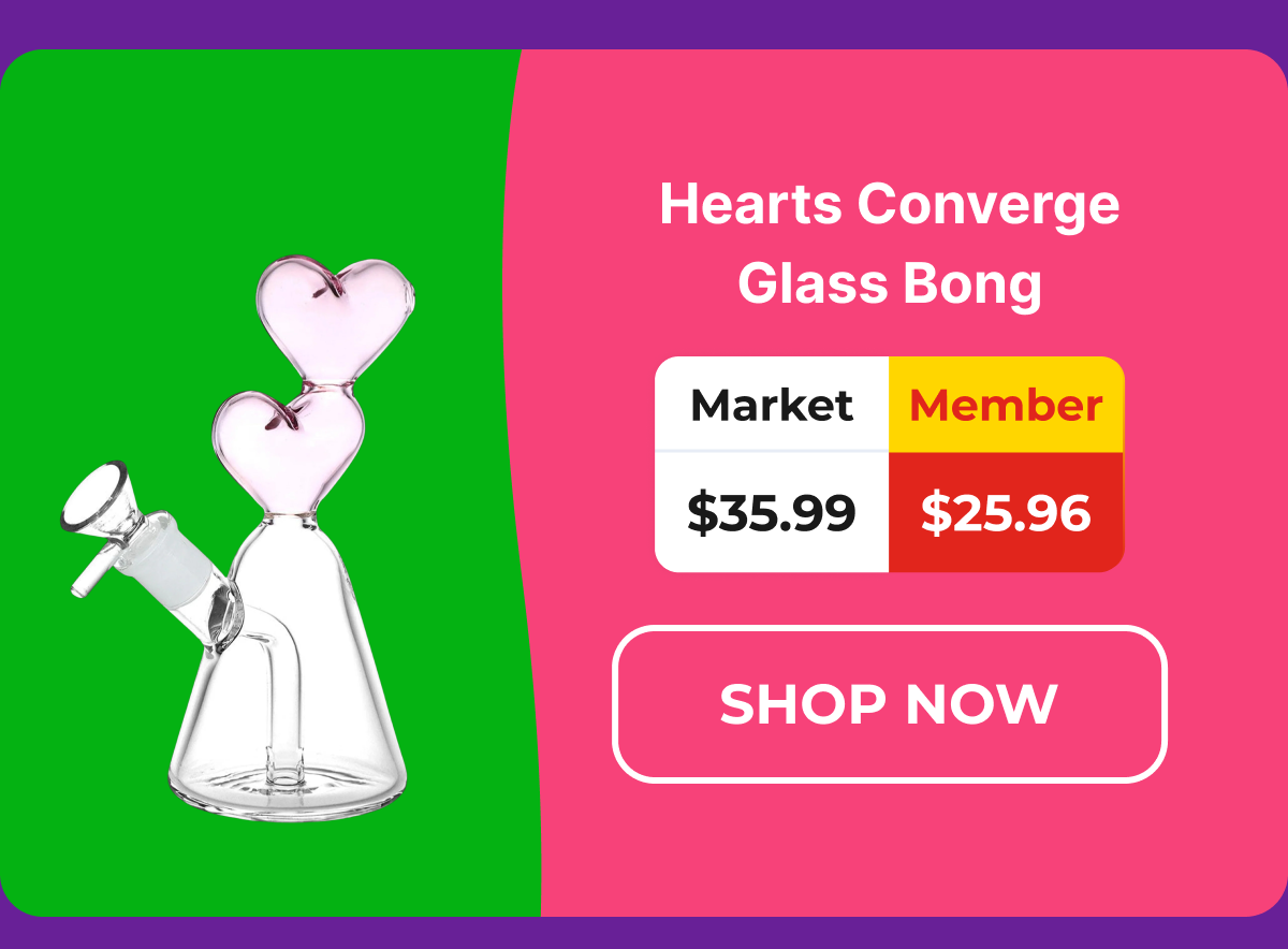 Hearts Converge Glass Bong
