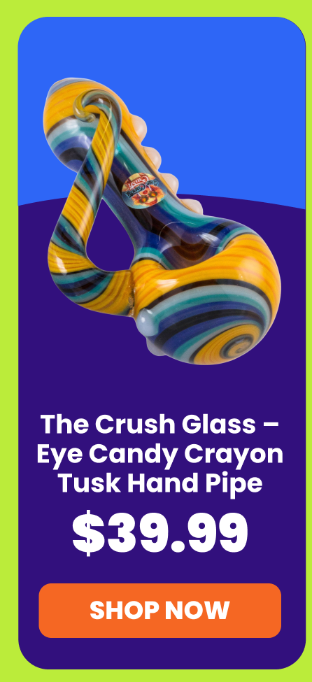 The Crush Glass - Eye Candy Crayon Tusk Hand Pipe