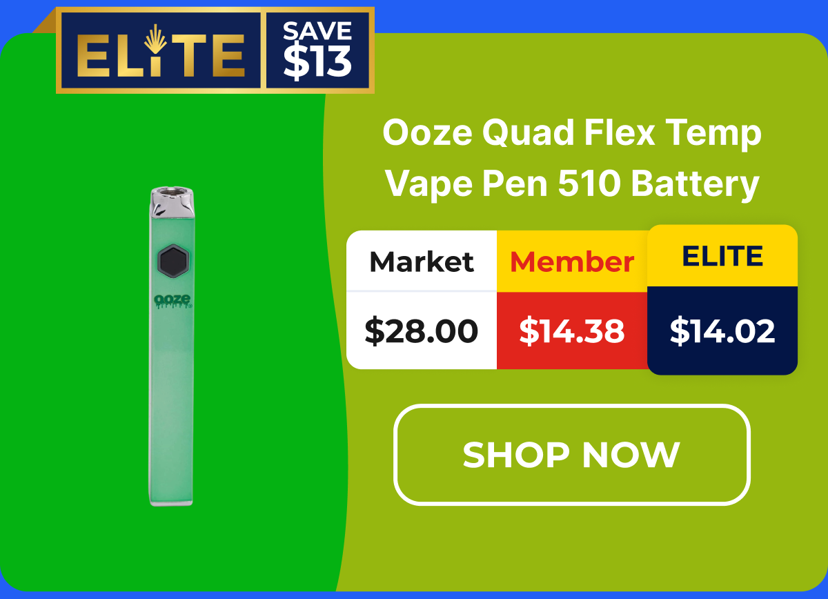 Ooze Quad Flex Temp Vape Pen 510 Battery