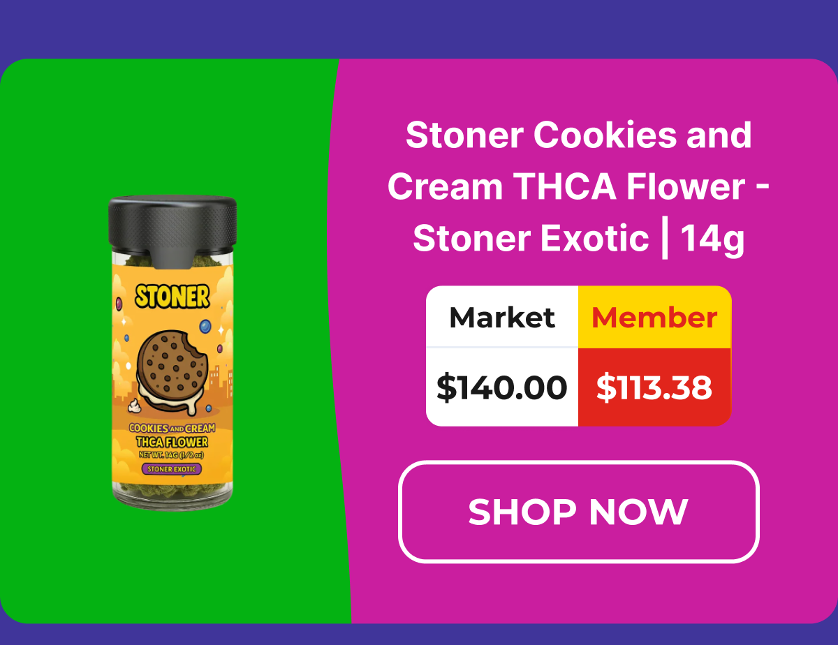 Stoner Cookies and Cream THCA Flower - Stoner Exotic | 14g