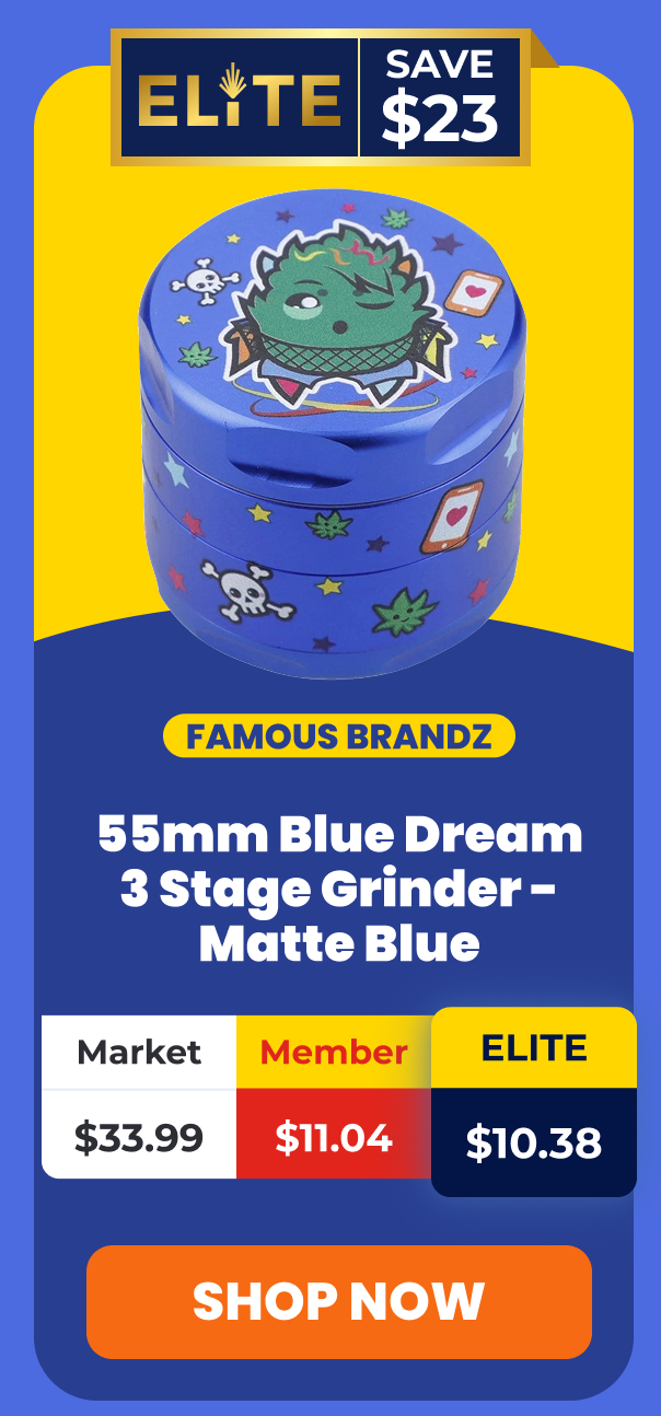 55mm Blue Dream 3 Stage Grinder - Matte Blue
