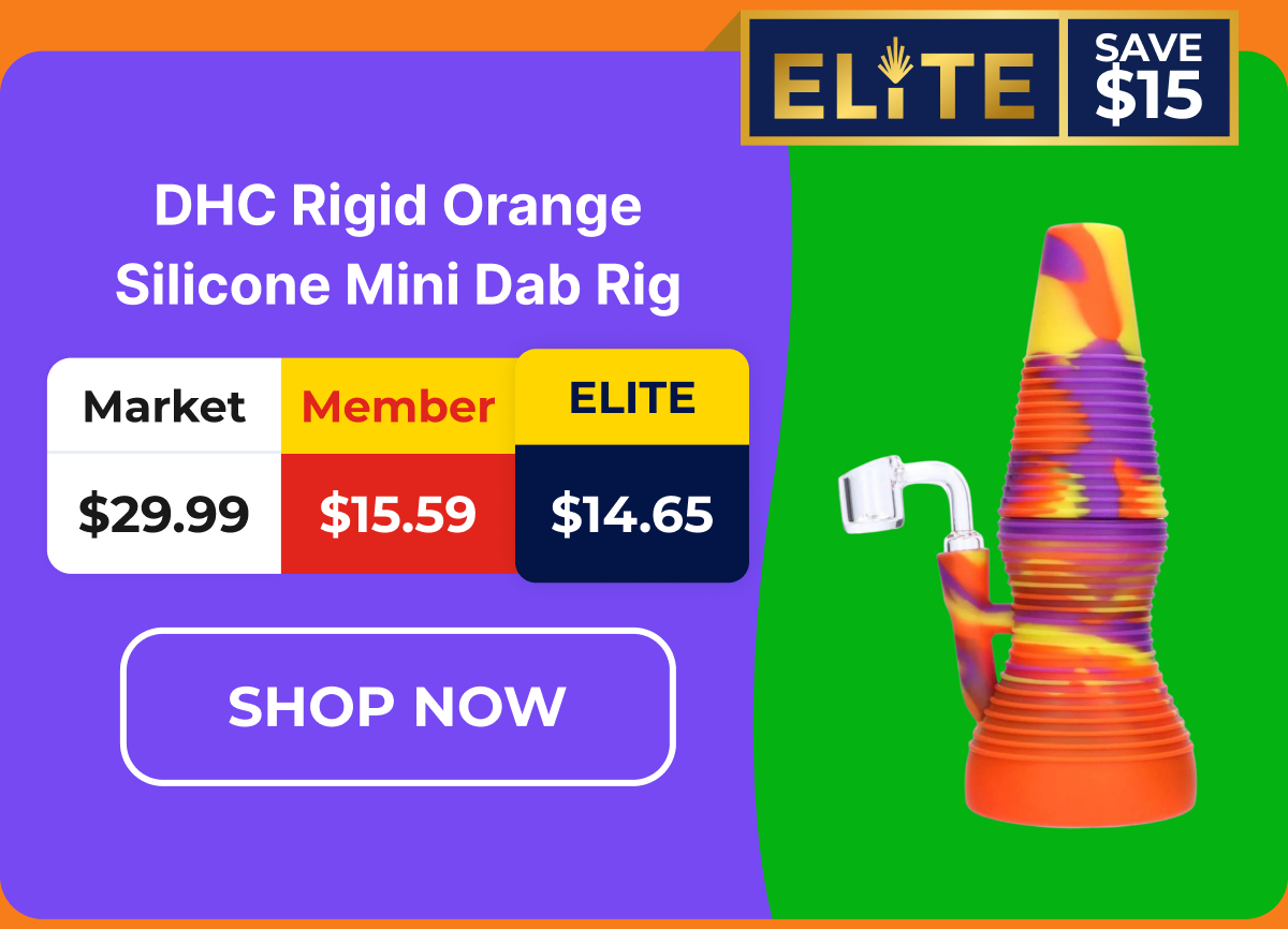 DHC Rigid Orange Silicone Mini Dab Rig
