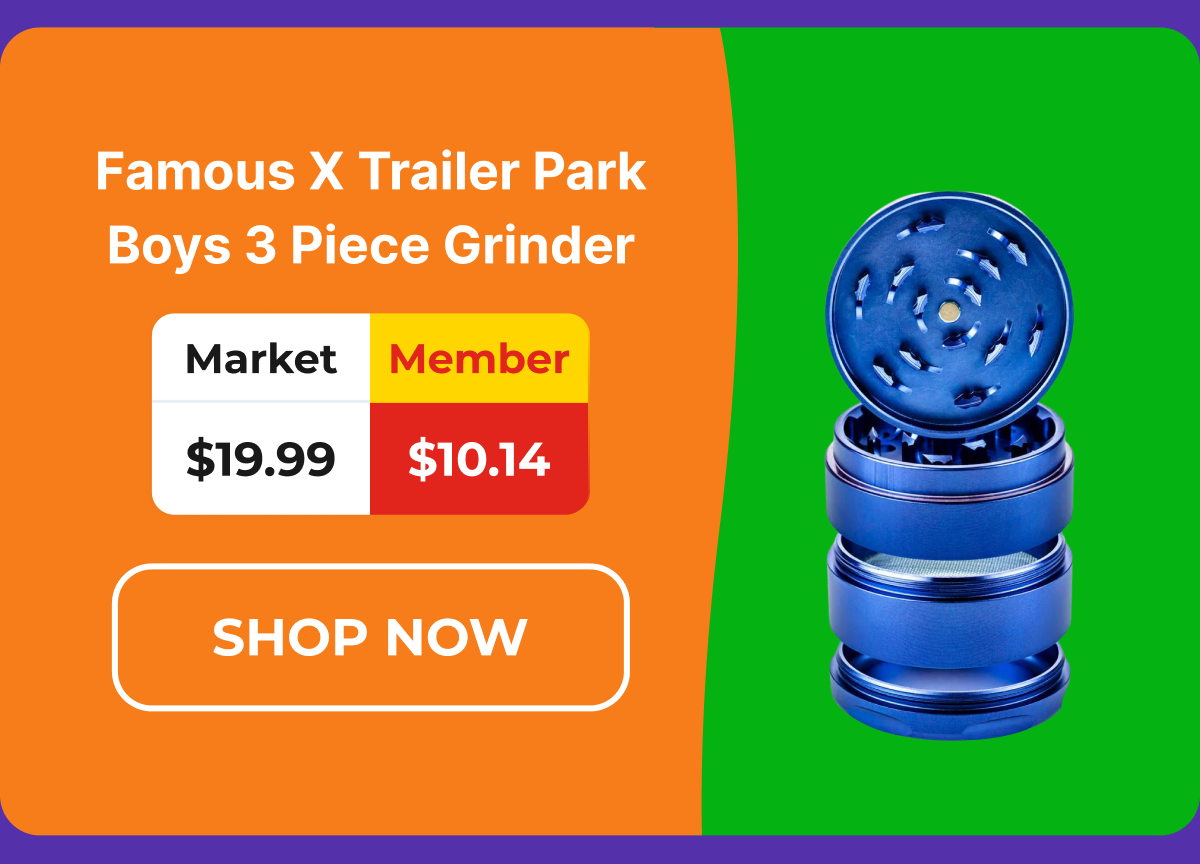 Famous X Trailer Park Boys 3 Piece Grinder