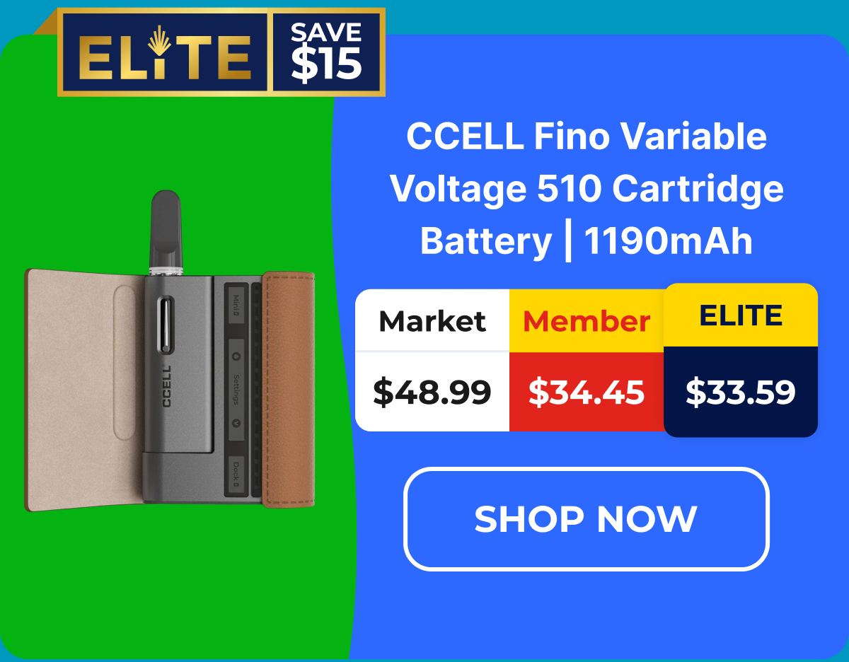 CCELL Fino Variable Voltage 510 Cartridge Battery | 1190mAh