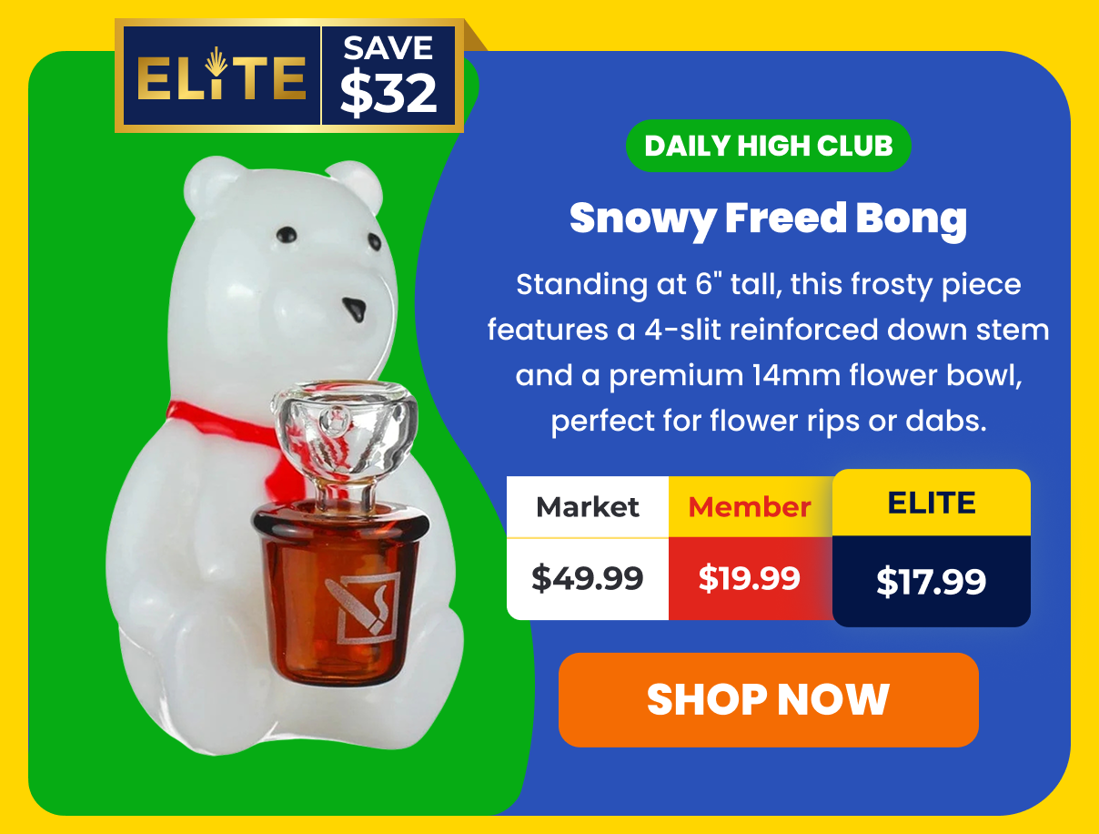 Daily High Club Snowy Freed Bong