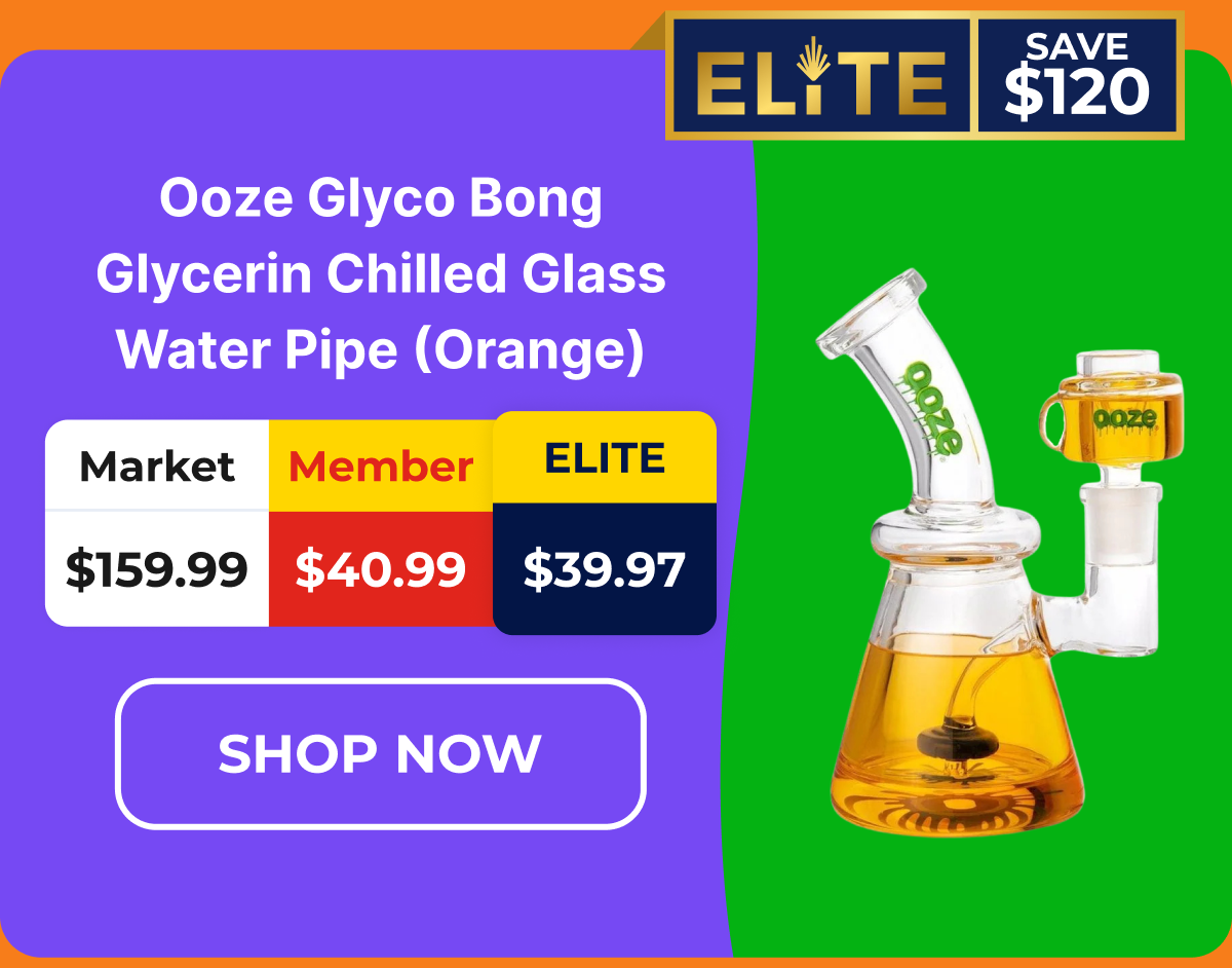 Ooze Glyco Bong Glycerin Chilled Glass Water Pipe (Orange)